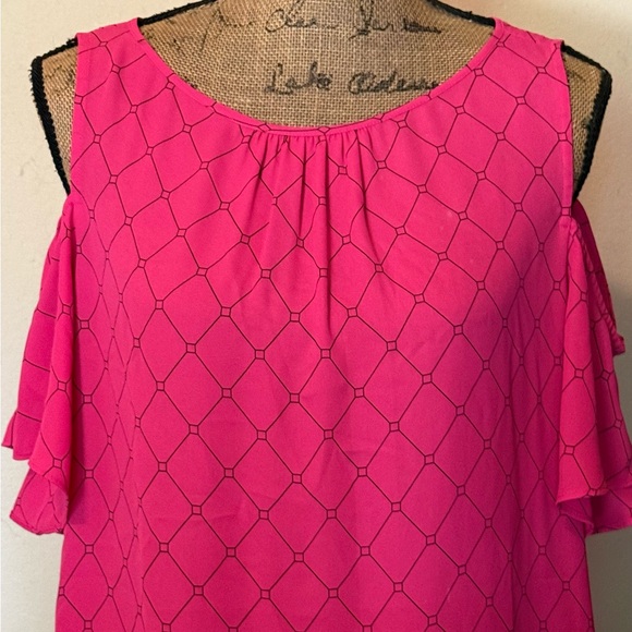 Worthington Pink Asymmetrical Ruffled Blouse - Picture 2 of 8